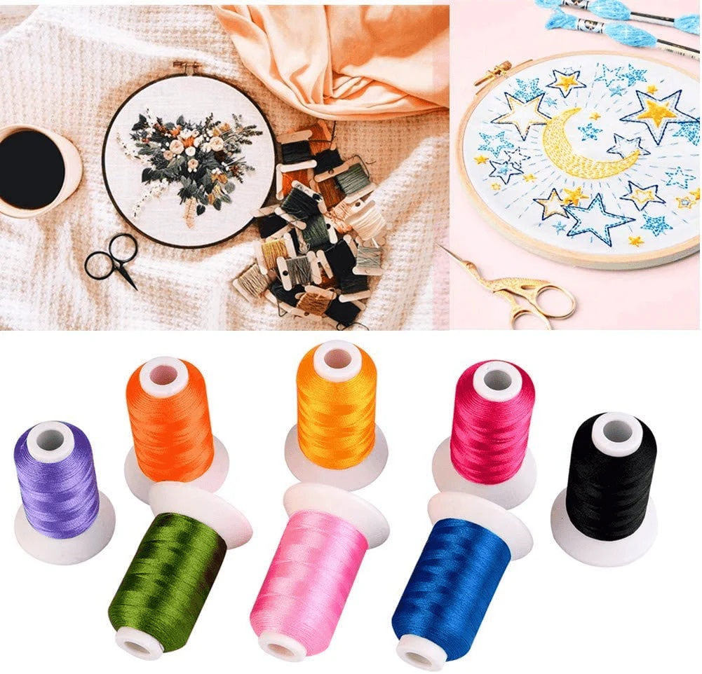Set Ață De Brodat 82 Bobine - 500 m, Culori ShinyStitch
