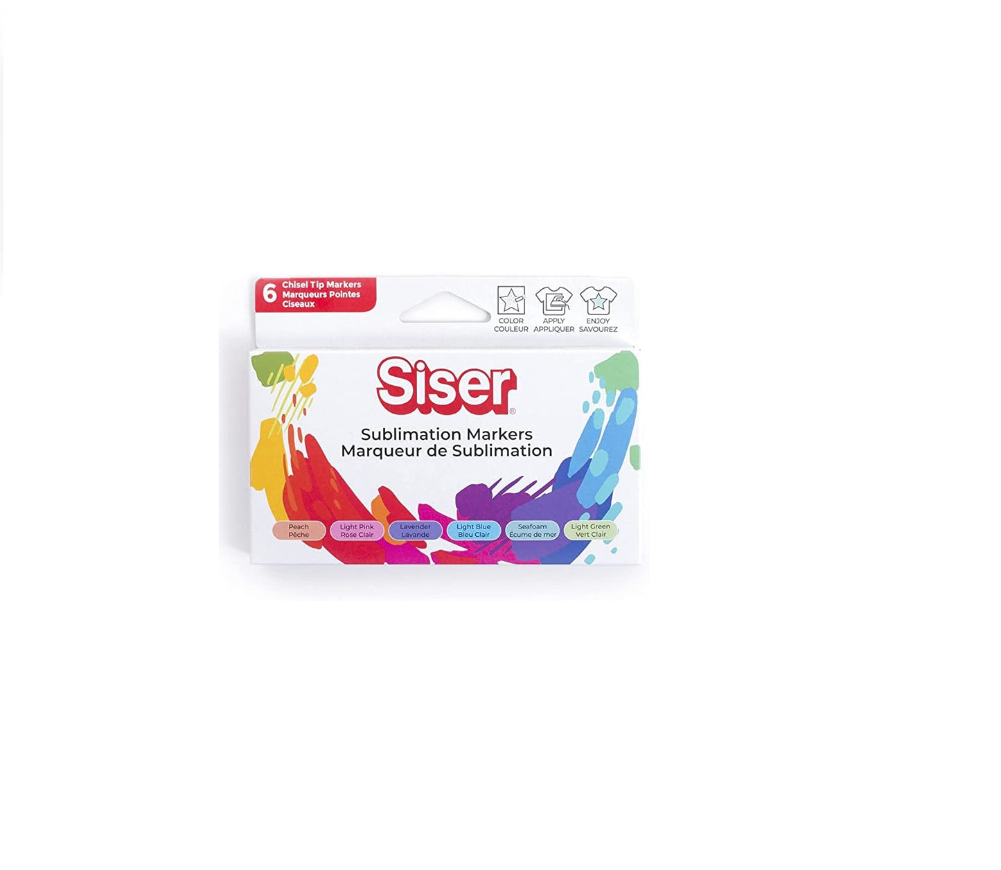 SISER Set 6 Markere Cu Vopsea De Culori Pastel De Sublimare De Transfer Termic