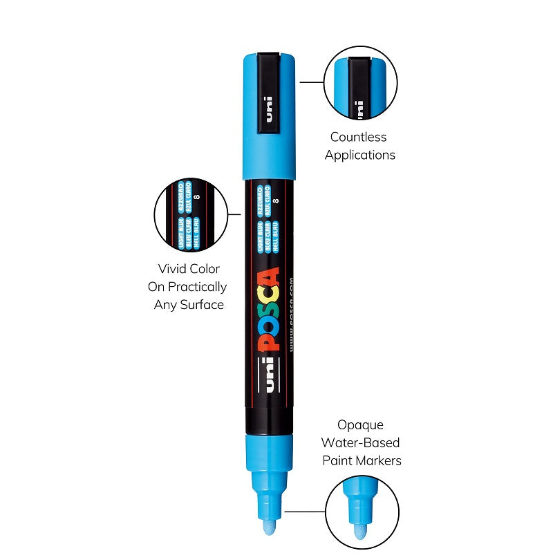 Posca Paint Marker 29 Culori PC-5M Multicolor Set