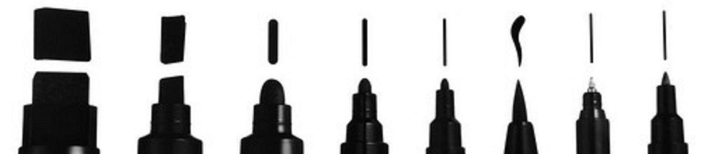 Posca Paint Marker Set 8 Marker All Black