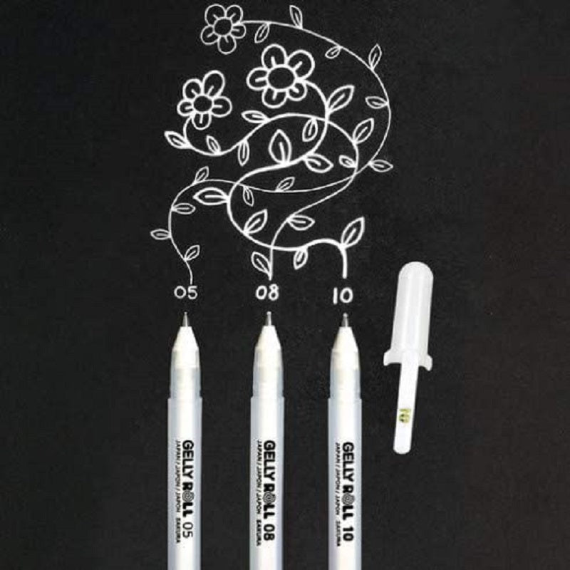 Set 3 Pixuri Sakura Gelly Roll Basic White 05/08/10