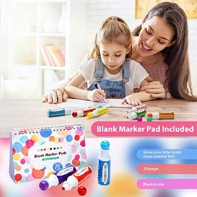 Ohuhu Set 8 Dots Markere Baza Apa Multicolor Y30-80700-12