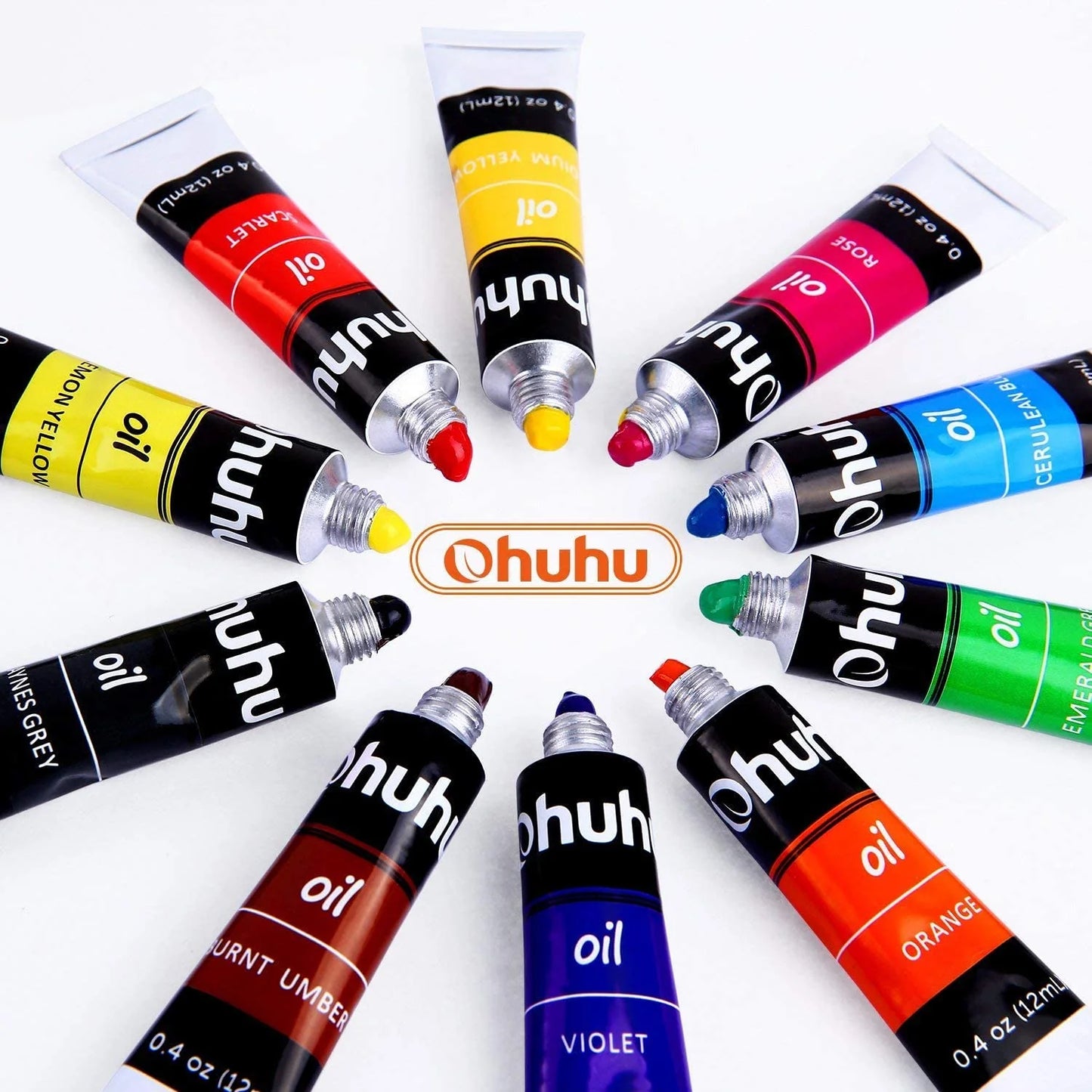 Ohuhu Set 24 Acuarele Ulei 12 ml/Tub Multicolor Y30-80700-04