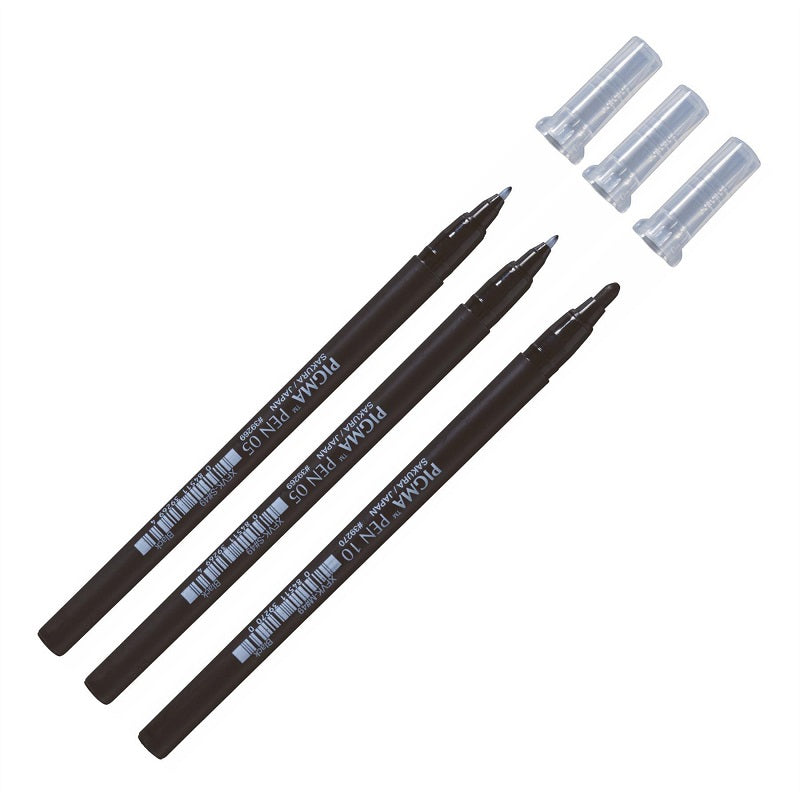 Sakura Set 3 Markere Sakura Pigma Professional Pen Black
