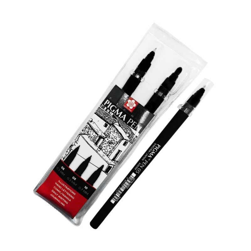 Sakura Set 3 Markere Sakura Pigma Professional Pen Black