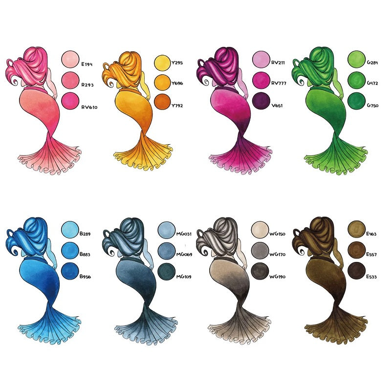 Ohuhu Oahu Set 100 Markere, Baza Alcool, Dual Tips Fine&Chisel, Multicolor Y30-80401-84