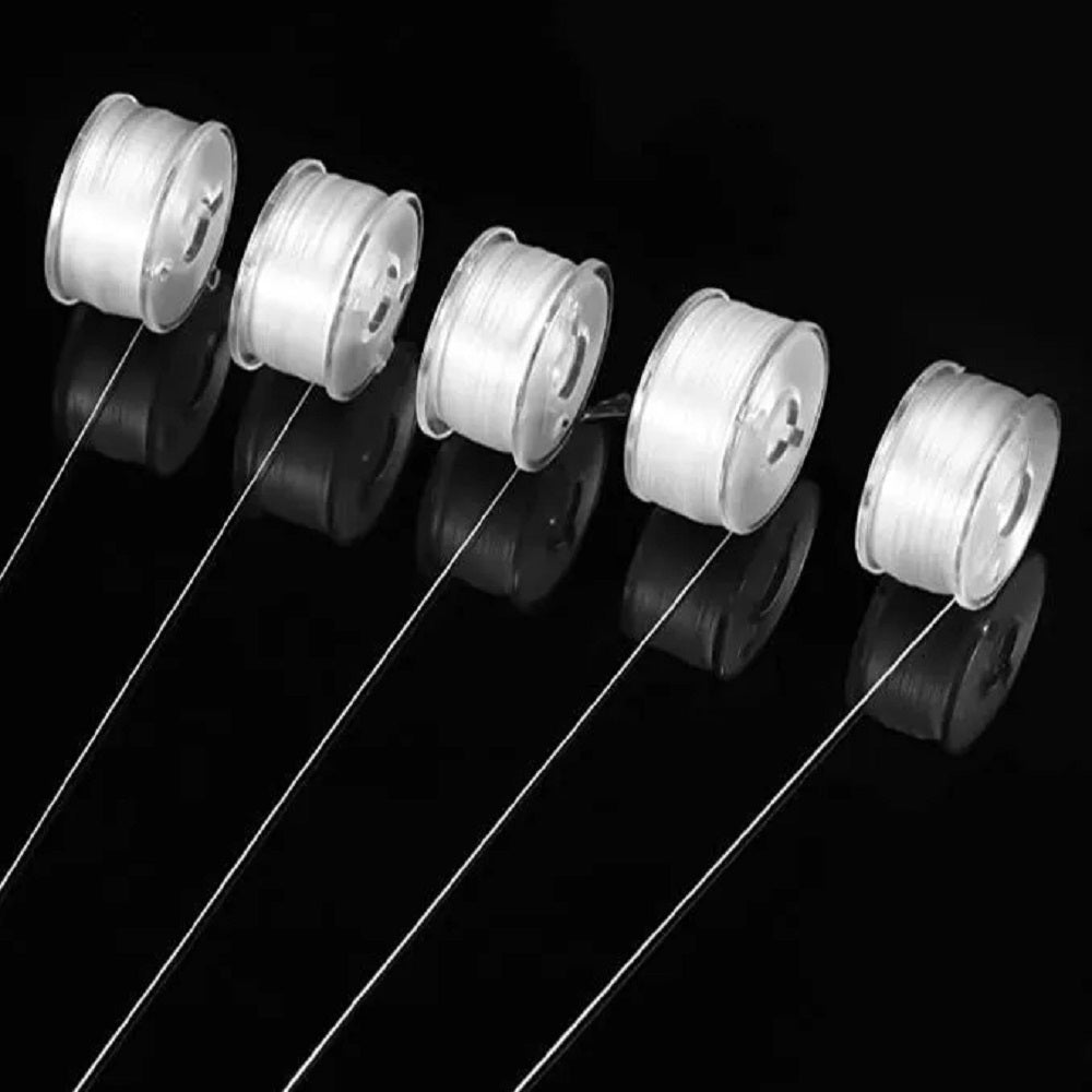Bobine de Broderie din Plastic 11.5 mm Preinfasurate cu Fir Alb Marimea A/STYLE 15/SA156 Compatibile cu Masina de Brodat Brother 72 Buceti/Set