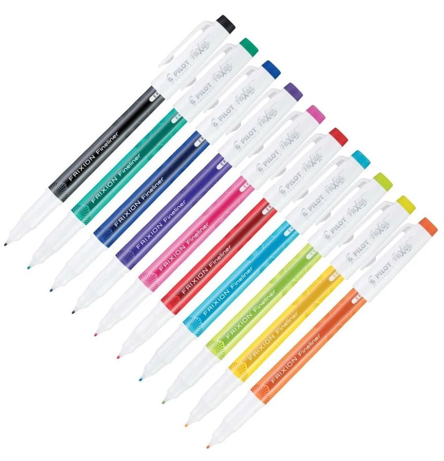 Pilot FriXion Fineliner Set de 10 markere erasabile , 0.7mm, multicolor