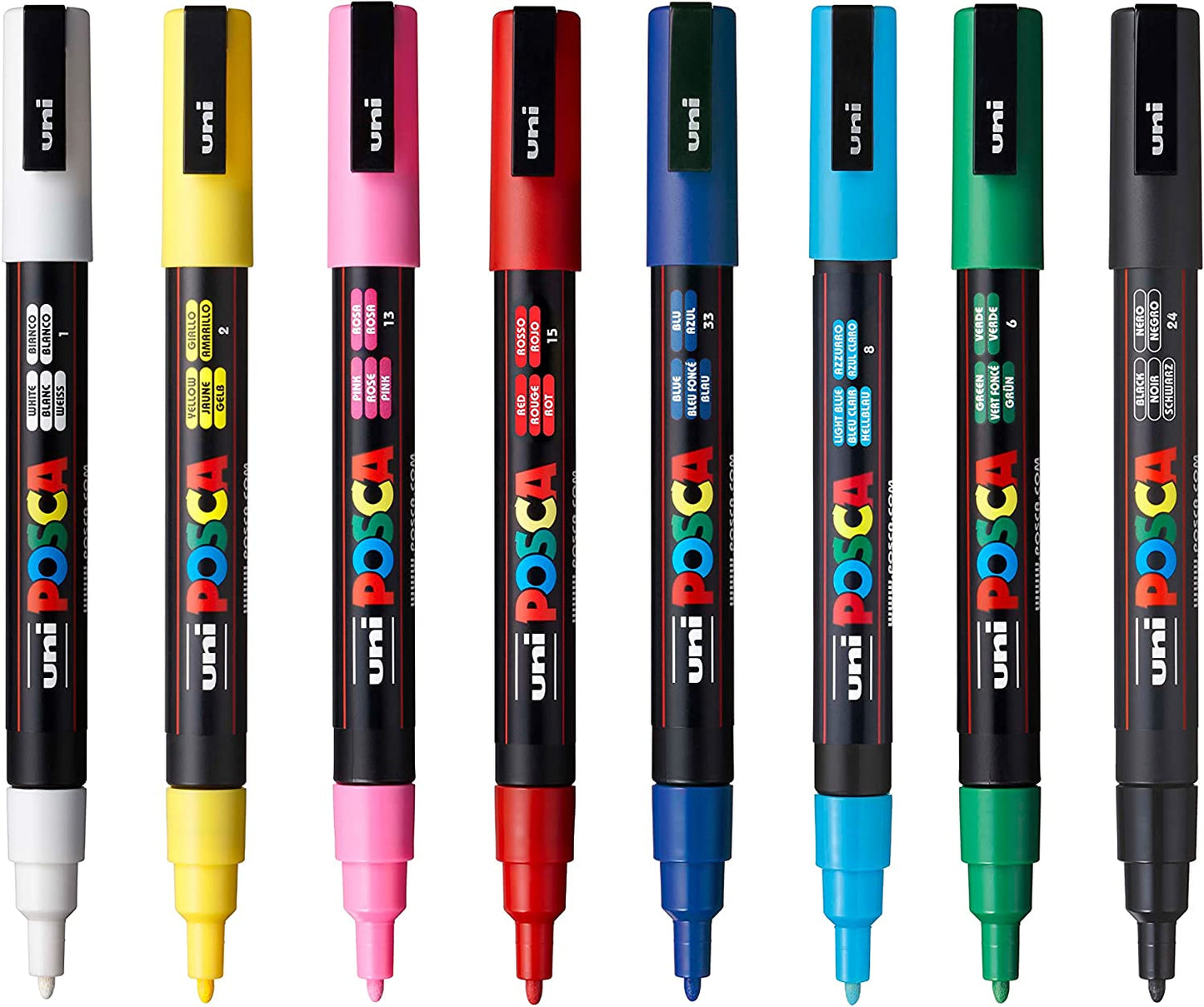 Posca Paint Marker 8 Culori PC-3M Fine Basic Set