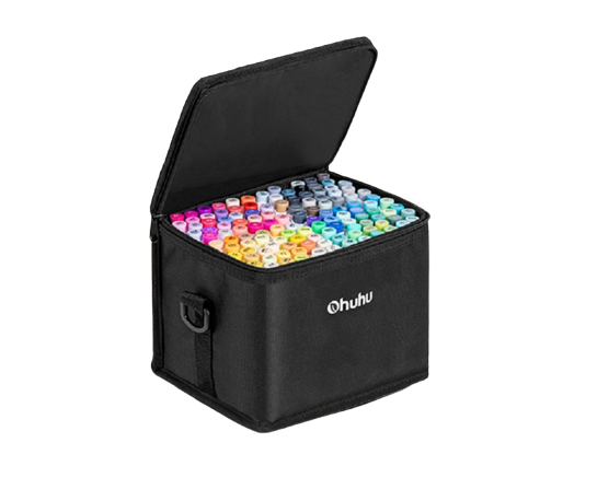 Ohuhu Honolulu Set 120 Markere, Baza Alcool, Dual Tips Brush&Chisel, Multicolor Y30-80400-32