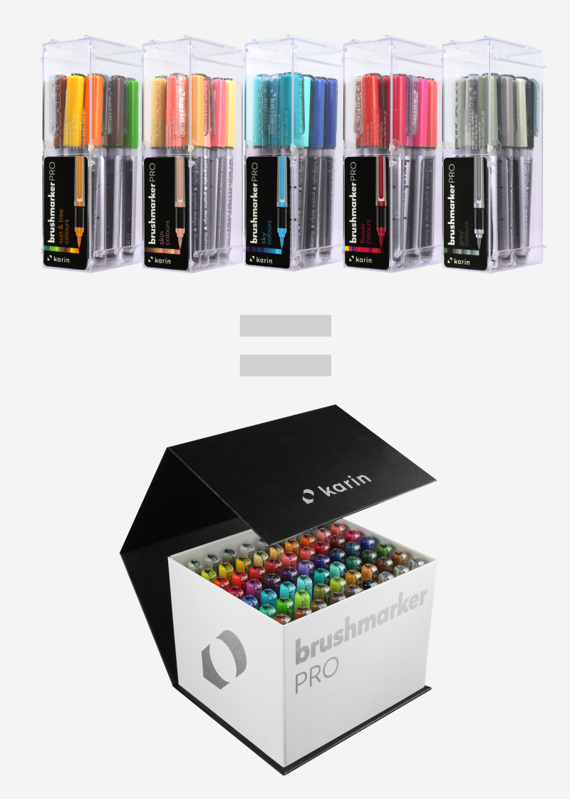 Karin Set 60 Markere Pro+3 Blendere Mega Box Multicolor