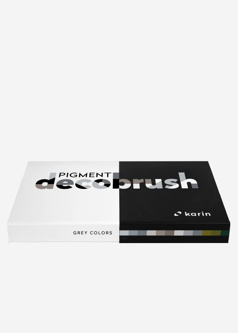 Karin Set 12 Markere Pigment Decobrush Grey Colors