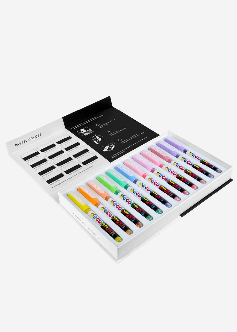 Karin Set 12 Markere Pigment Decobrush Culori Pastel