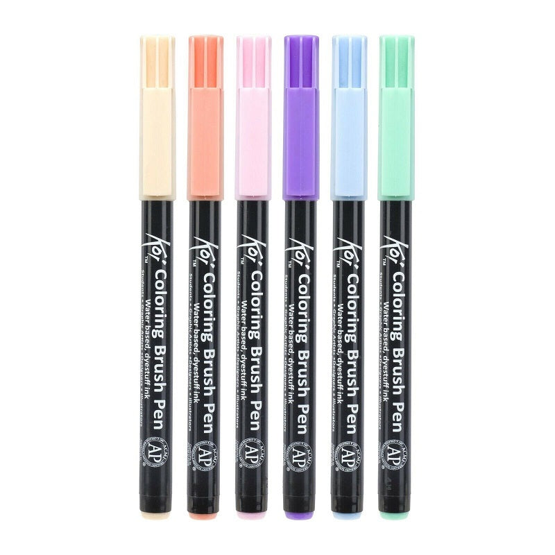 Sakura Set 6 Markere Koi Color Brush, Culori Sweets