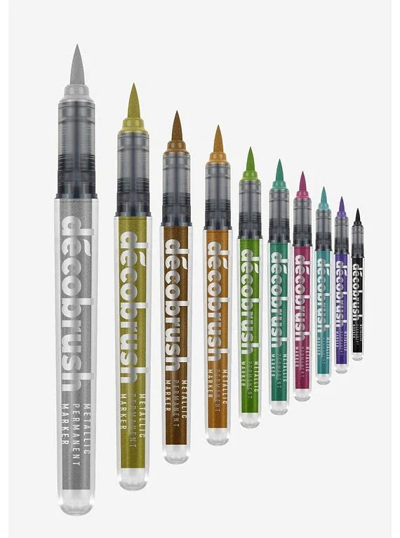 Karin Set 10 Markere Decobrush, Culori Metalice