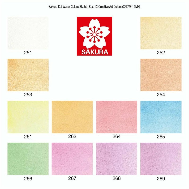 Sakura Set 12 Acuarele Sakura Koi Sketch Box Creative