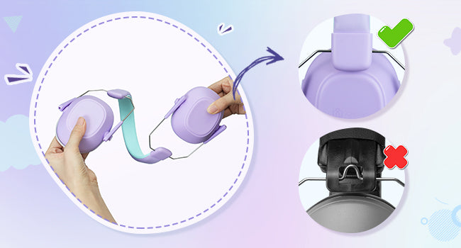 Căști iClever IC-EM01 Antifonice Pentru Copii/Adulți, SNR 29dB, Protecție Auditivă Pentru Autism, Concentrare și Evenimente Zgomotoase, Culoare Purple
