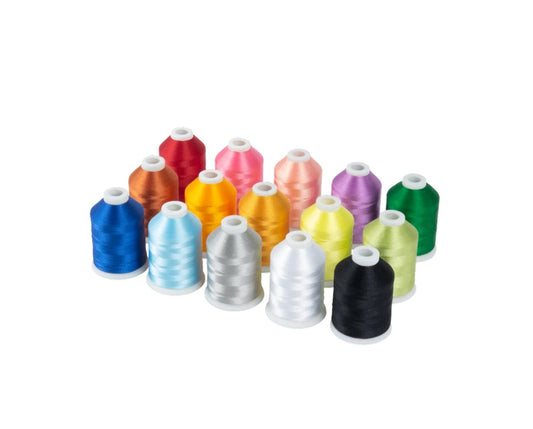 Set Ață De Brodat 15 Bobine, 40wt - 1000 m, Culori Populare