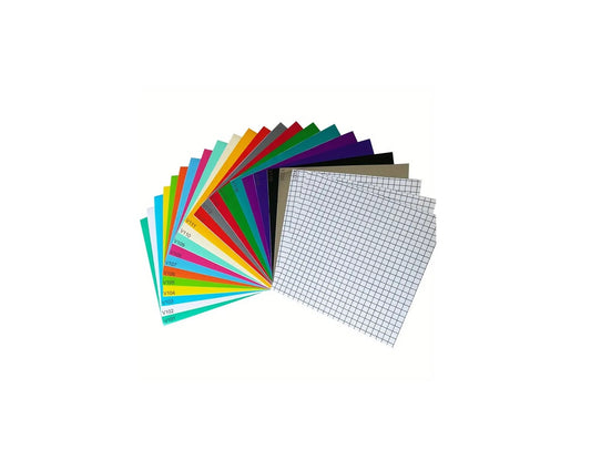Set 23 Folii Vinyl Adeziv Permanent, 30,48 cm x 30,48 cm, Multicolor