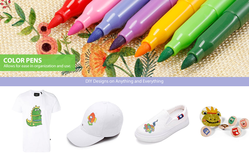 Ohuhu Set 30 Markere Pentru Tesaturi, Permanente, Multicolor Y30-80600-31