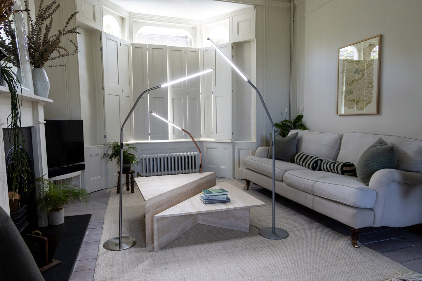 Lampă Podea Slimline 4 Daylight – Ice Grey