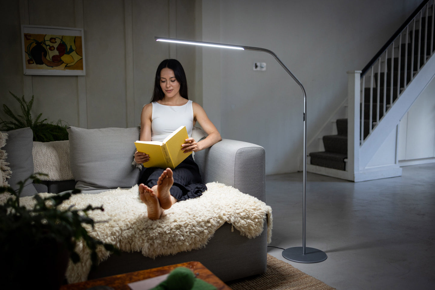 Lampă Podea Slimline 4 Daylight – Ice Grey