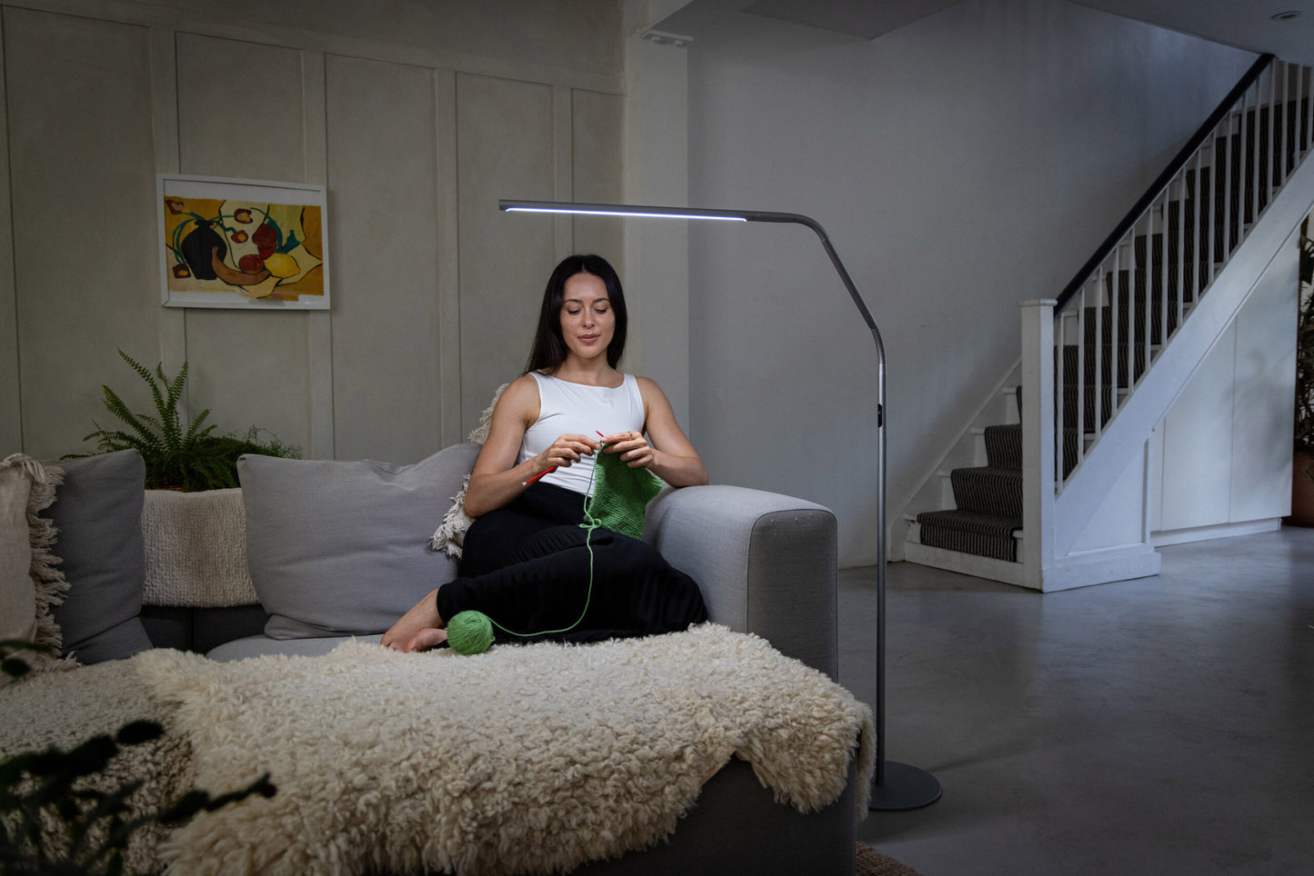 Lampă Podea Slimline 4 Daylight – Ice Grey