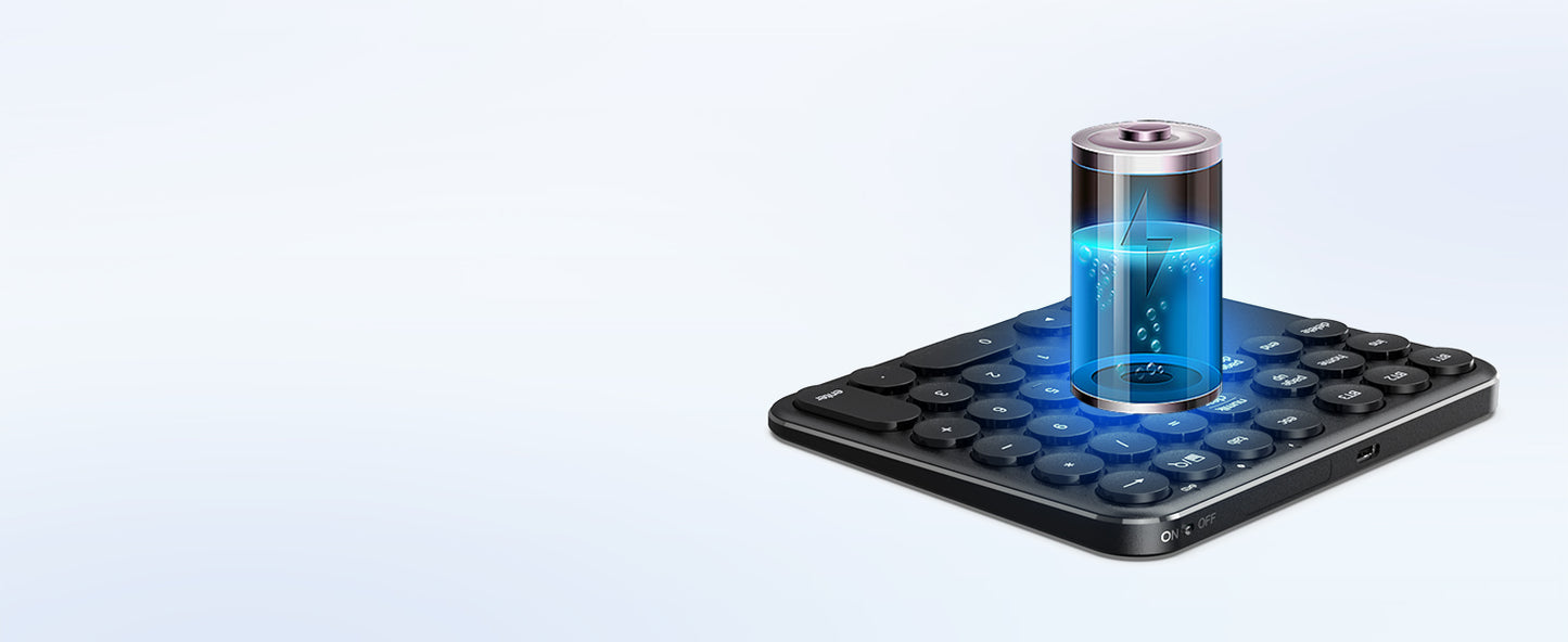 Tastatură Numerică iClever IC-KP11, Bluetooth, Wireless, Multi-dispozitiv, Reîncărcabilă USB-C, Portabilă, 35 Taste