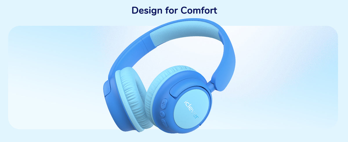 Căști iClever BTH22, Bluetooth 5.4, Autonomie 60 h, Tehnologie SafeSound 3.0, Sunet Stereo, Incărcare Rapidă USB-C, Wireless
