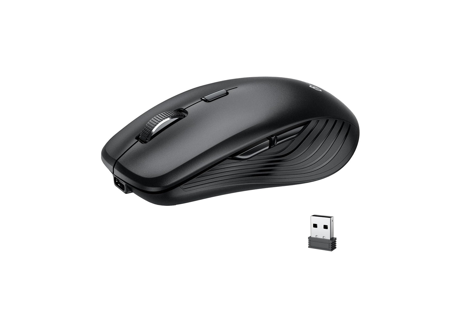 Mouse MD179 iClever Wireless, Dual Mode, 2, 4 GHz Receptor USB, Reincarcabil, Multi Dispozitiv, Multi-OS, Silentios, Negru