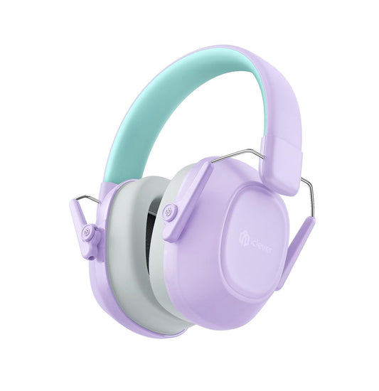 Căști iClever IC-EM01 Antifonice Pentru Copii/Adulți, SNR 29dB, Protecție Auditivă Pentru Autism, Concentrare și Evenimente Zgomotoase, Culoare Purple