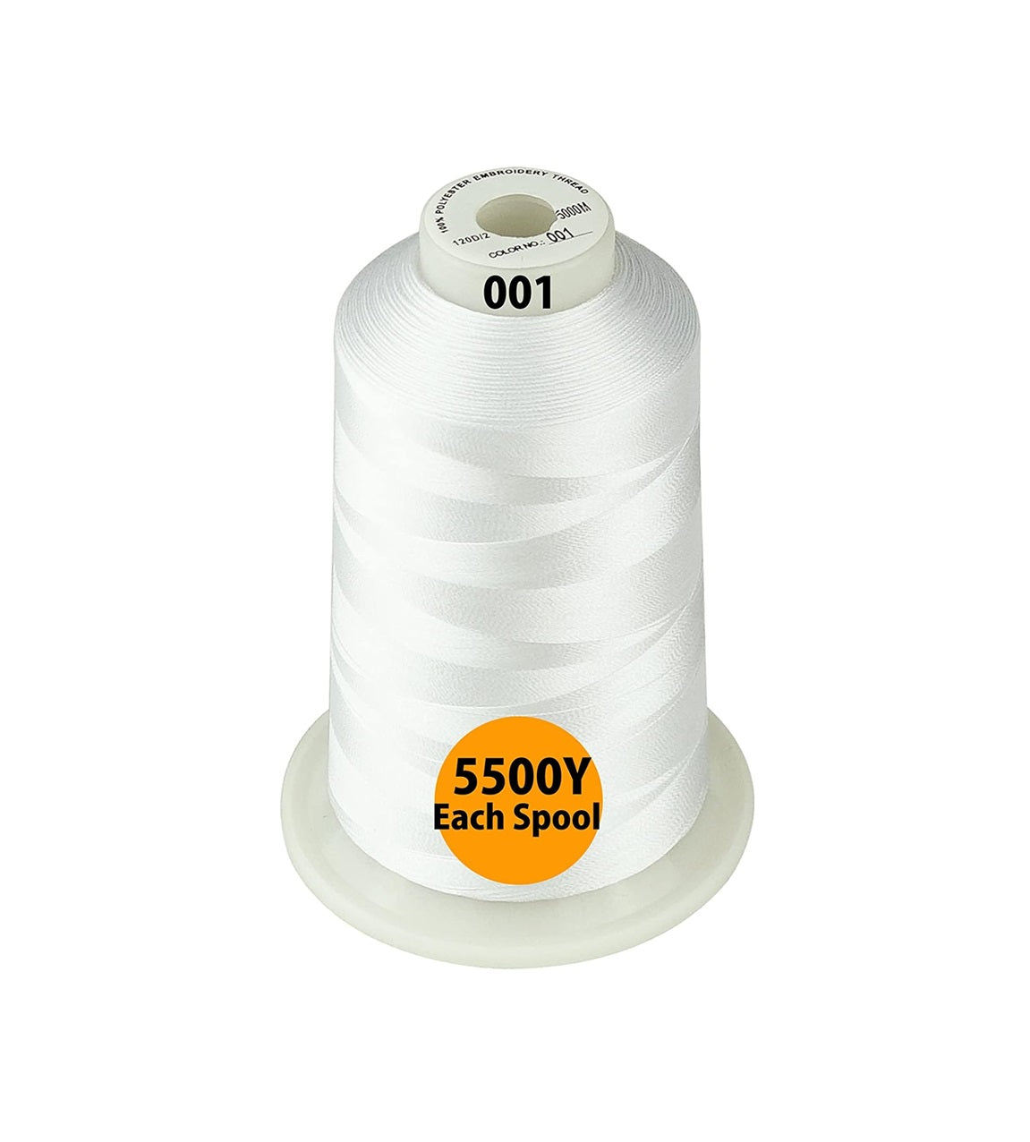 Set Ață De Brodat 4 Bobine - 5000 m, Culoare Alb