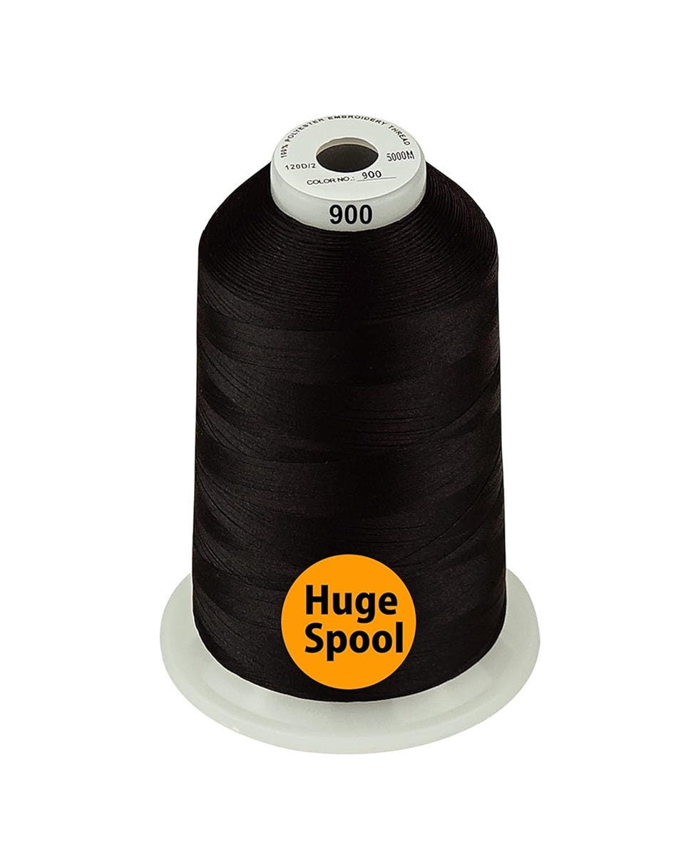 Set Ață De Brodat 4 Bobine - 5000 m, Culoare Negru