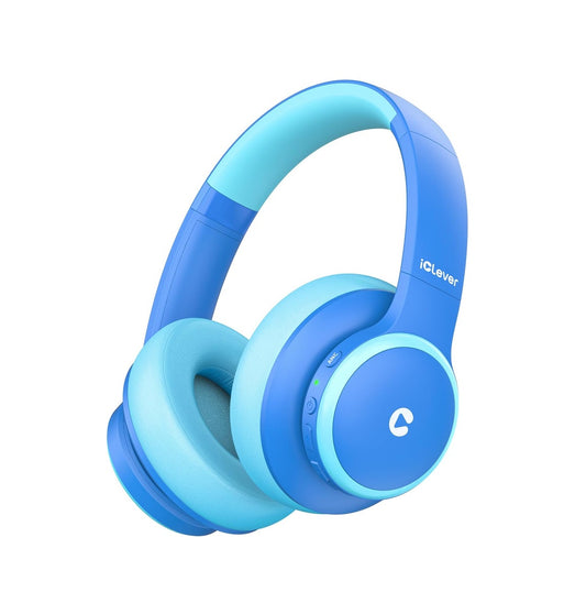 Căști iClever BTH26, Anulare Activă Zgomot, Redare 60h, Volum Sigur 80dBA, Incărcare Rapidă Tip C, Bluetooth 5.4, Culoare Albastru