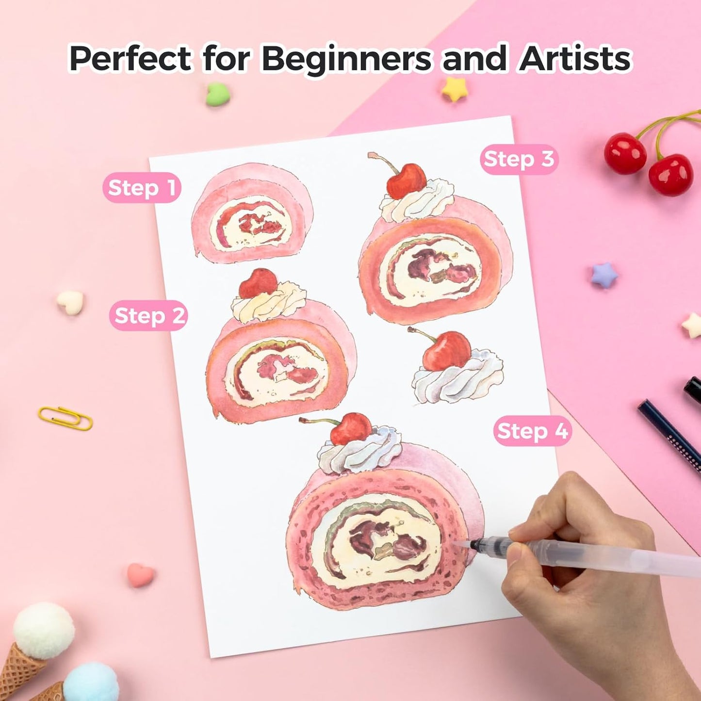 Ohuhu Set De Acuarelă Portabil, 50 De Culori, Y30-80700-43