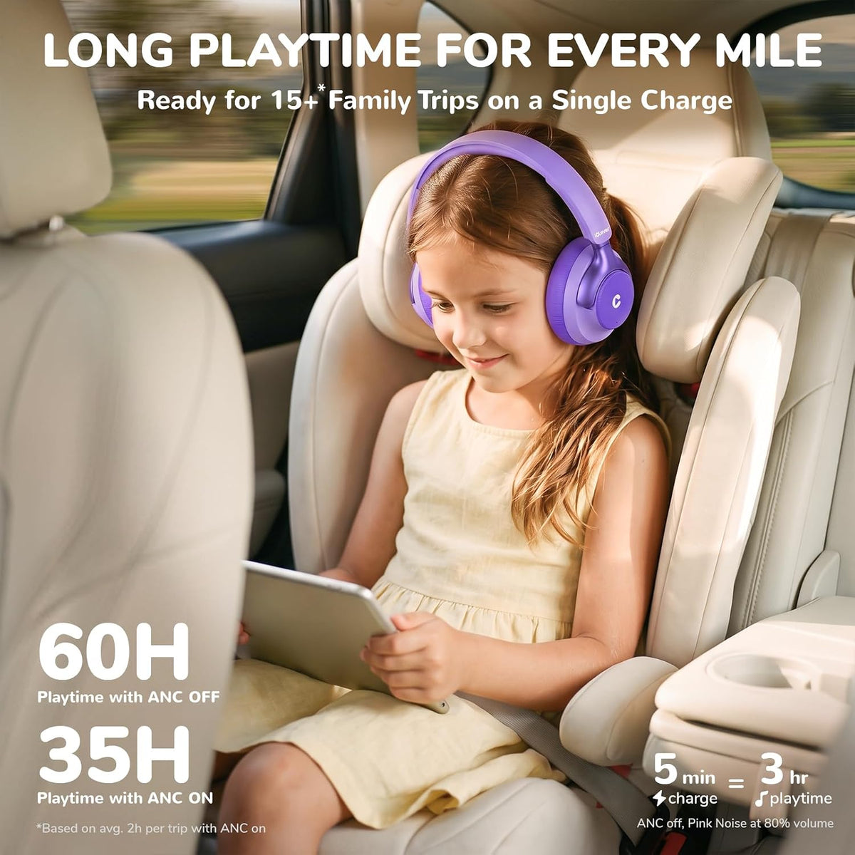 Căști iClever Q950, Bluetooth 6.0, Anularea Zgomotului, Limitare Volum La 80 dBA, Certificate TÜV Rheinland Pentru Protecția Auzului, Tehnologie SafeSound 3.1, Autonomie 60 h, Husă Transport