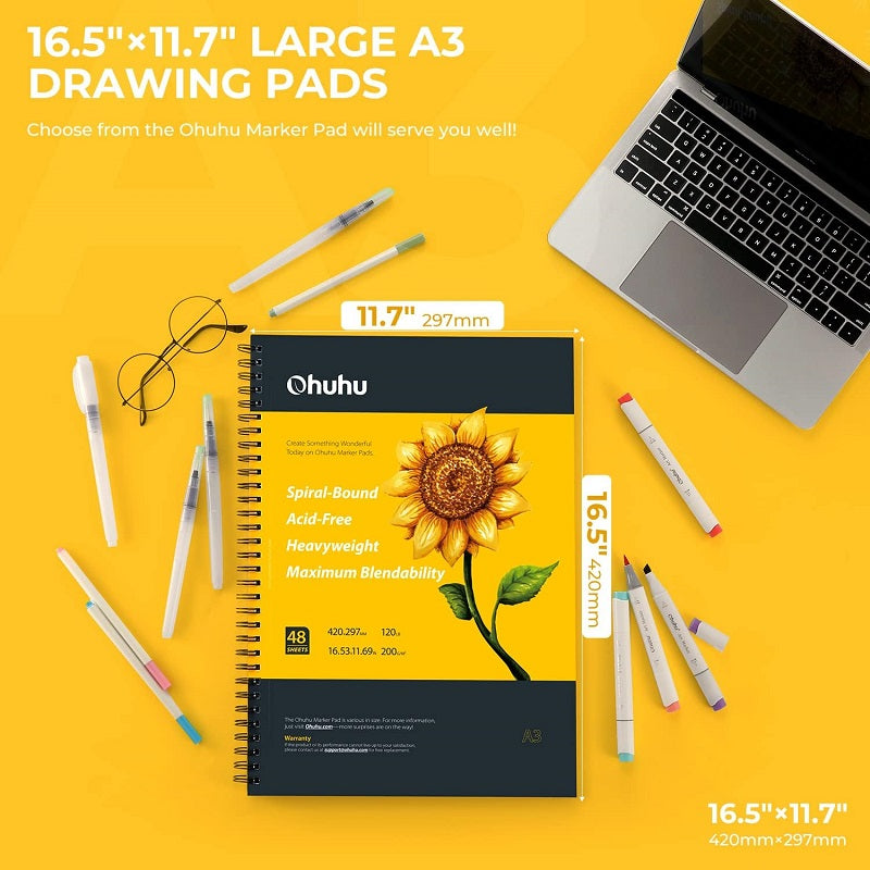 Ohuhu Marker Pads, Sketchbooks Pentru Markere Y44-83000-23