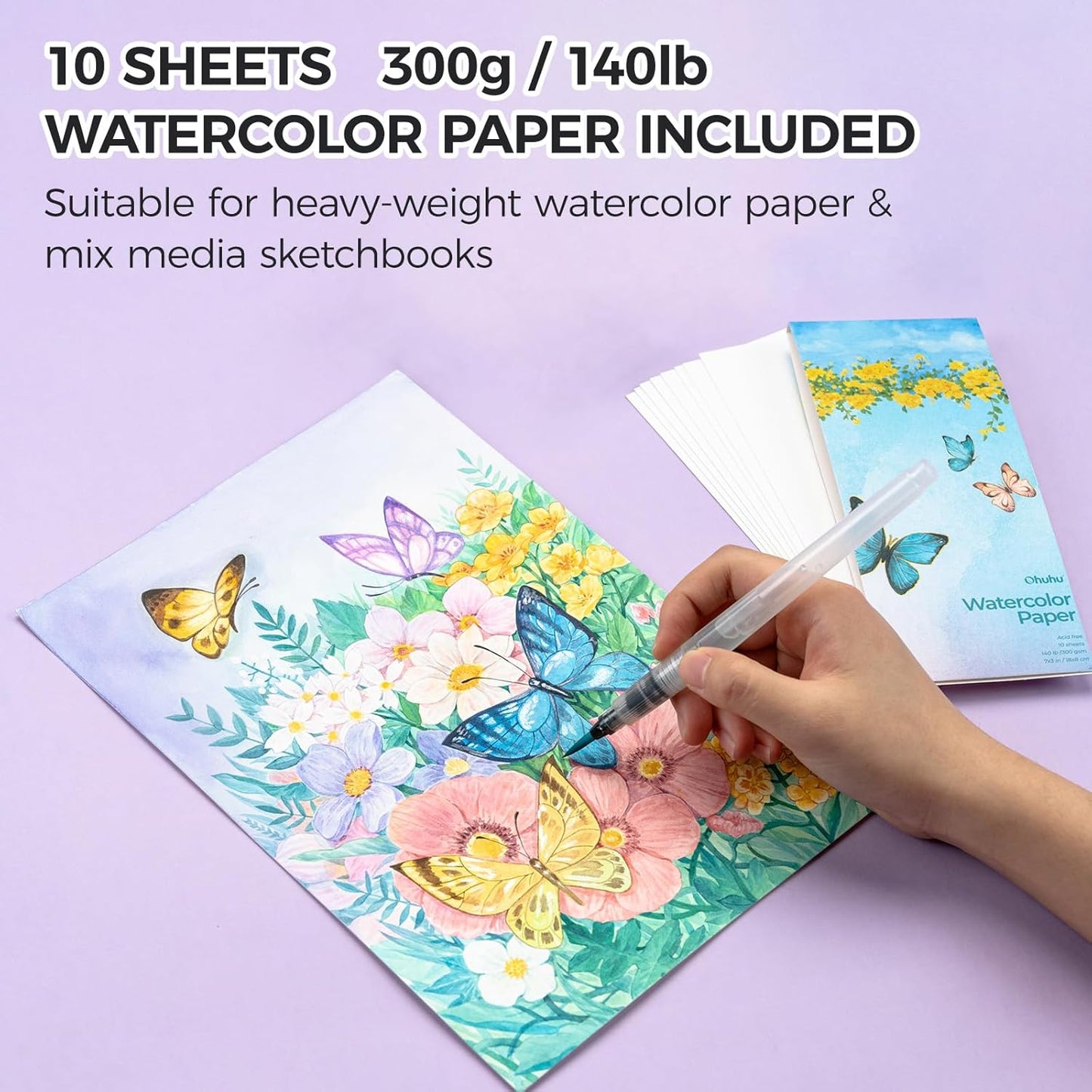 Ohuhu Set De Acuarelă Portabil, 50 De Culori, Y30-80700-43