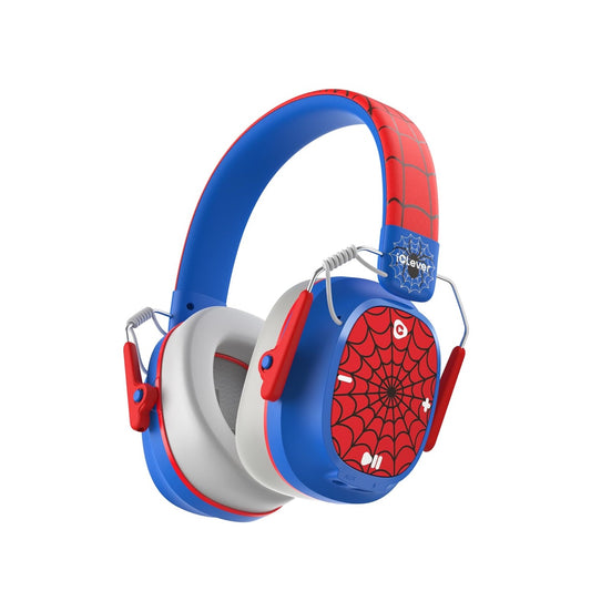 Căști iClever EM02 Pentru Copii/Adulti, Anulare Zgomot, Protecție Urechi, Bluetooth 5.4, Timp Redare 60 h, Volum Sigur 80dBA, Culoare Roșu & Albastru