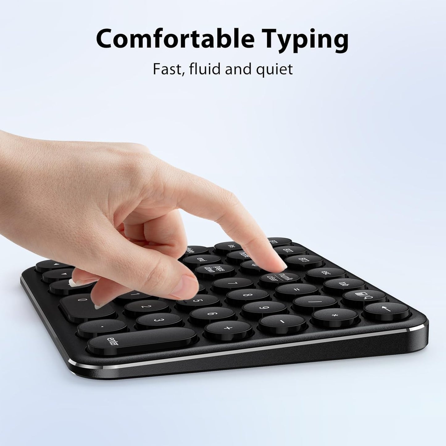 Tastatură Numerică iClever IC-KP11, Bluetooth, Wireless, Multi-dispozitiv, Reîncărcabilă USB-C, Portabilă, 35 Taste
