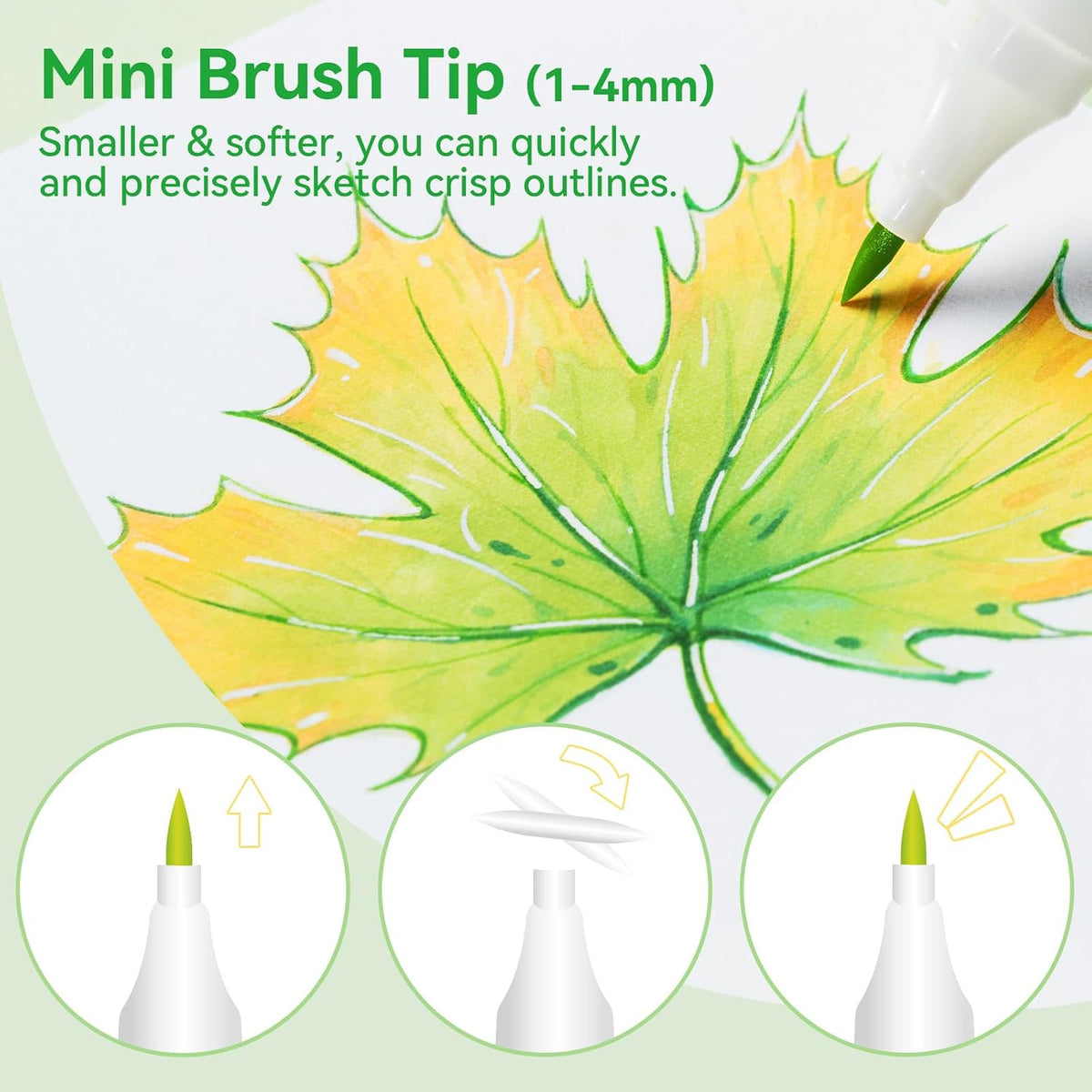 Ohuhu Kaala Series B Set 60 Markere, Baza Alcool, Dual Tips Slim Broad & Mini Brush, Landscape Tones Y30-80405-58