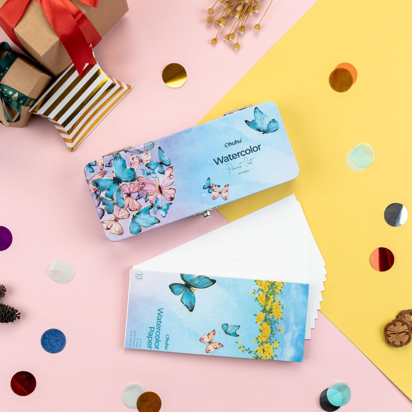 Ohuhu Set De Acuarelă Portabil, 50 De Culori, Y30-80700-43
