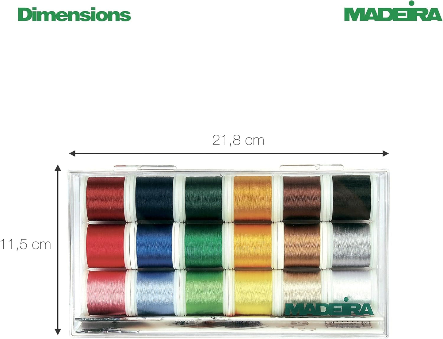 Set 18 Bobine Ata De Brodat Rayon No.40 Madeira 8040