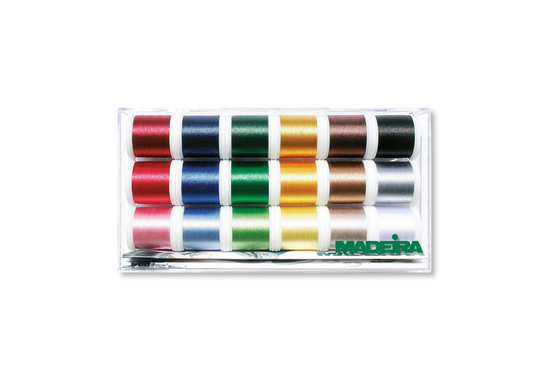 Set 18 Bobine Ata De Brodat Rayon No.40 Madeira 8040