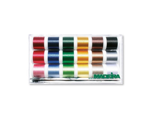 Set 18 Bobine Ata De Brodat Polyneon No.40 Madeira 8045