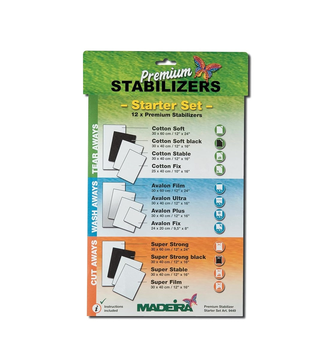 Starter Set Stabilizatori Broderie Madeira 9449