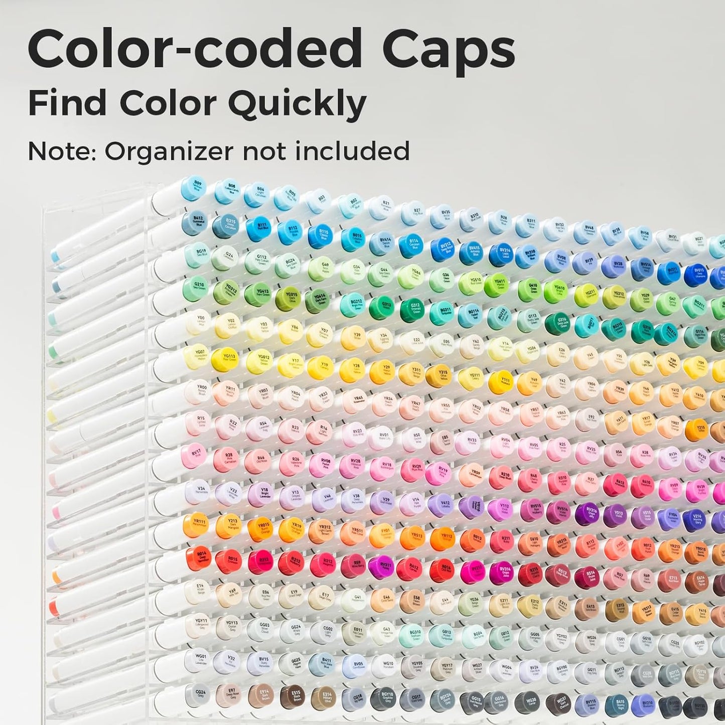 Ohuhu Honolulu² B Set 48 Markere, Baza Alcool, Dual Tips Brush&Fine, Multicolor Y30-80406-58