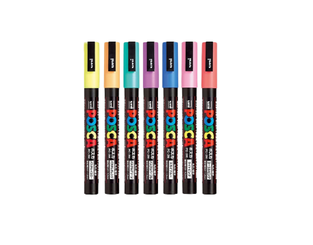 Posca Paint Marker 7 Culori PC-1M Pastel Set