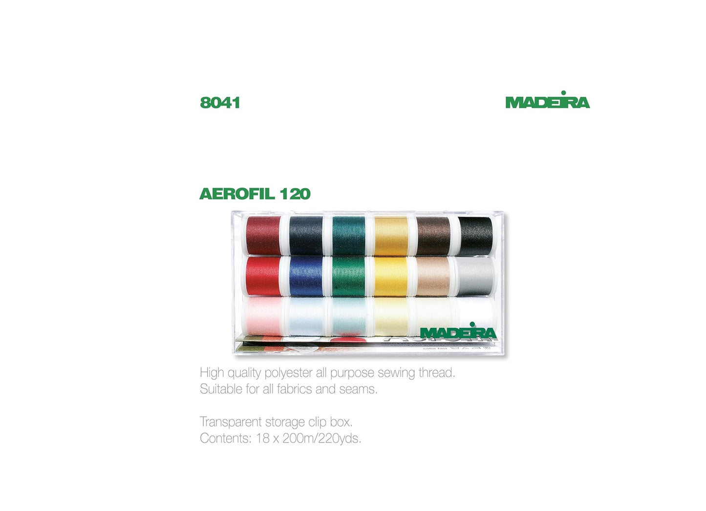 Set 18 Bobine Ata De Cusut Aerofil No.120 Madeira