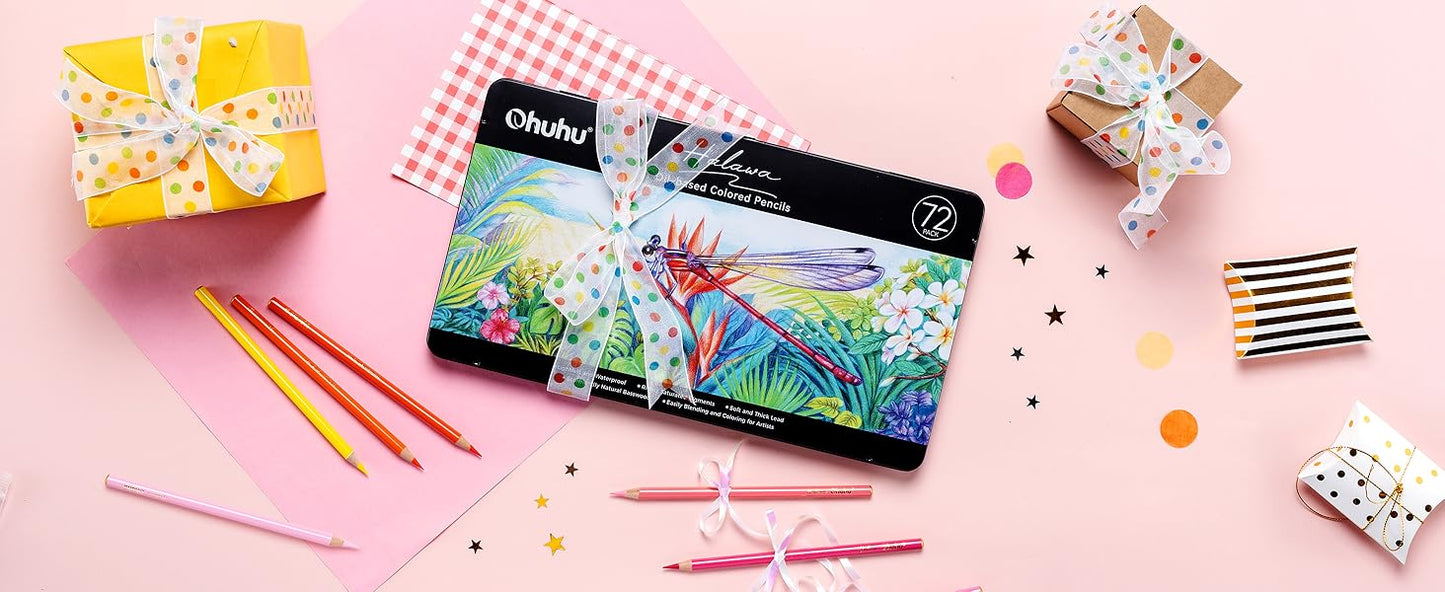 Ohuhu Halawa Series, Set 72 Creioane Colorate, Bază de Ulei, Multicolor, Y30-80200-08